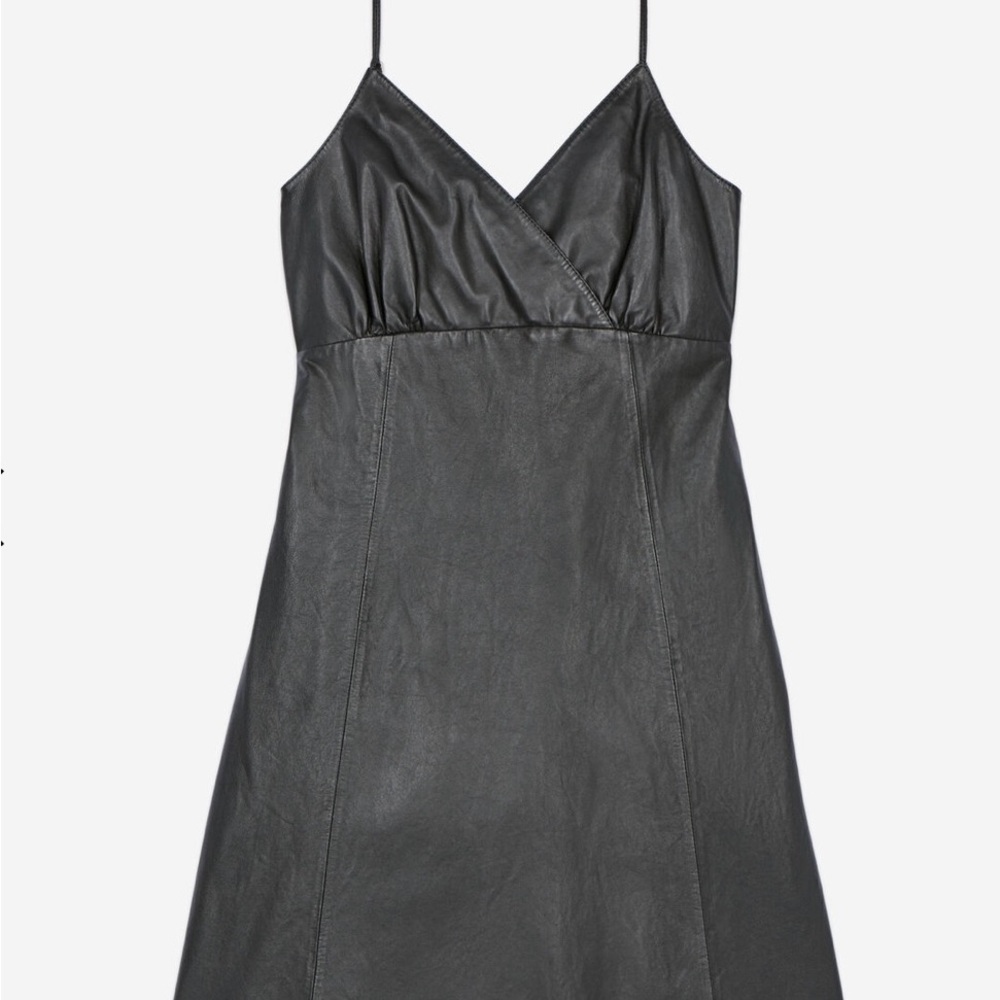 The Kooples BNWT Chic Black Leather Mini Dress SZ 2 - Picture 3 of 6